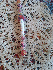 Fairy Dangle--Fairy Charm and Red Sparkle Top Bead