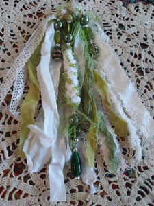 Beaded Spine Dangle in Green