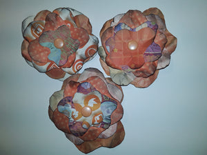 Hand-Cut Paper Flowers in Orange