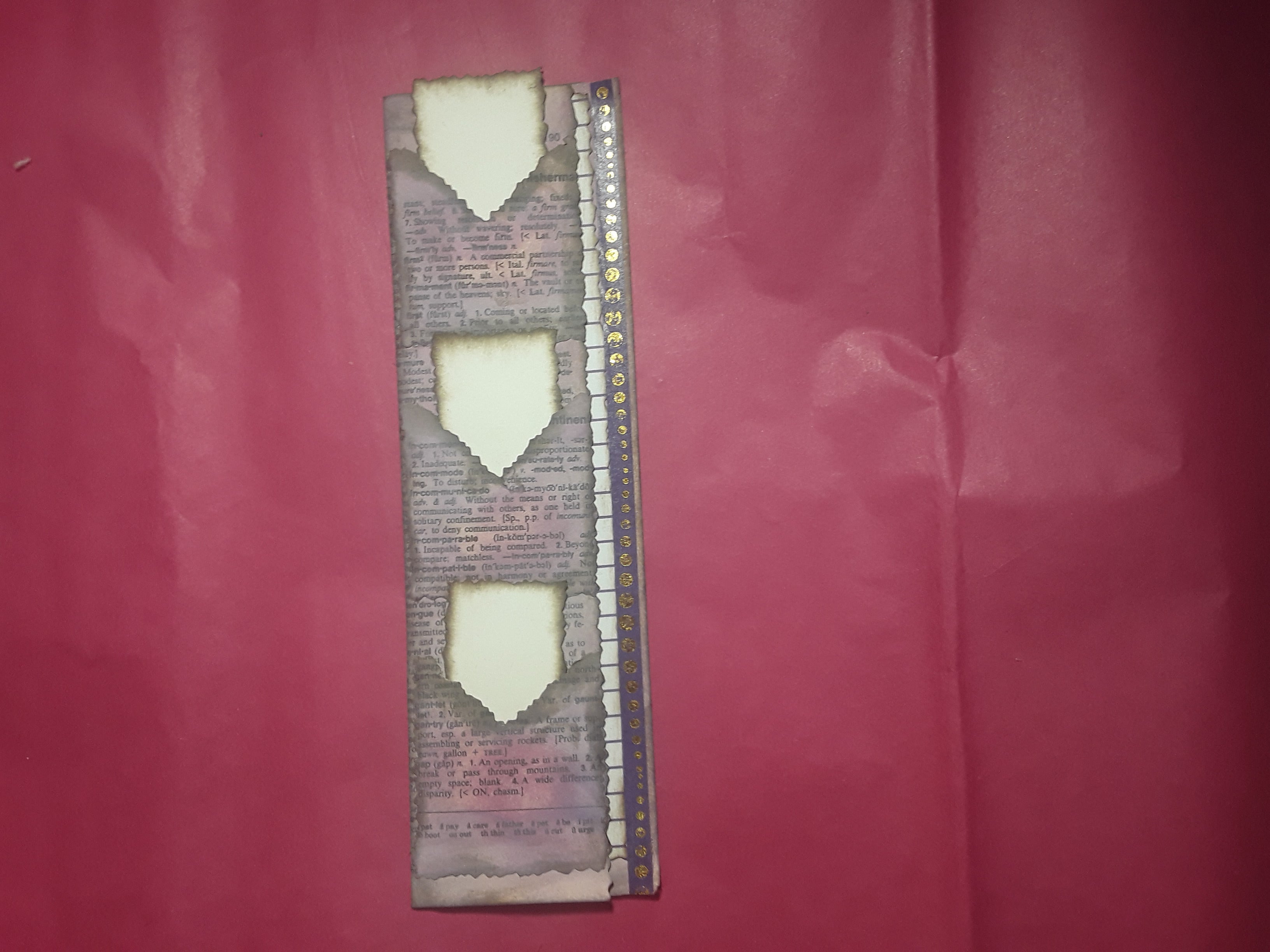 Book Page Stacked Pocket-Purple with Circle Washi Tape
