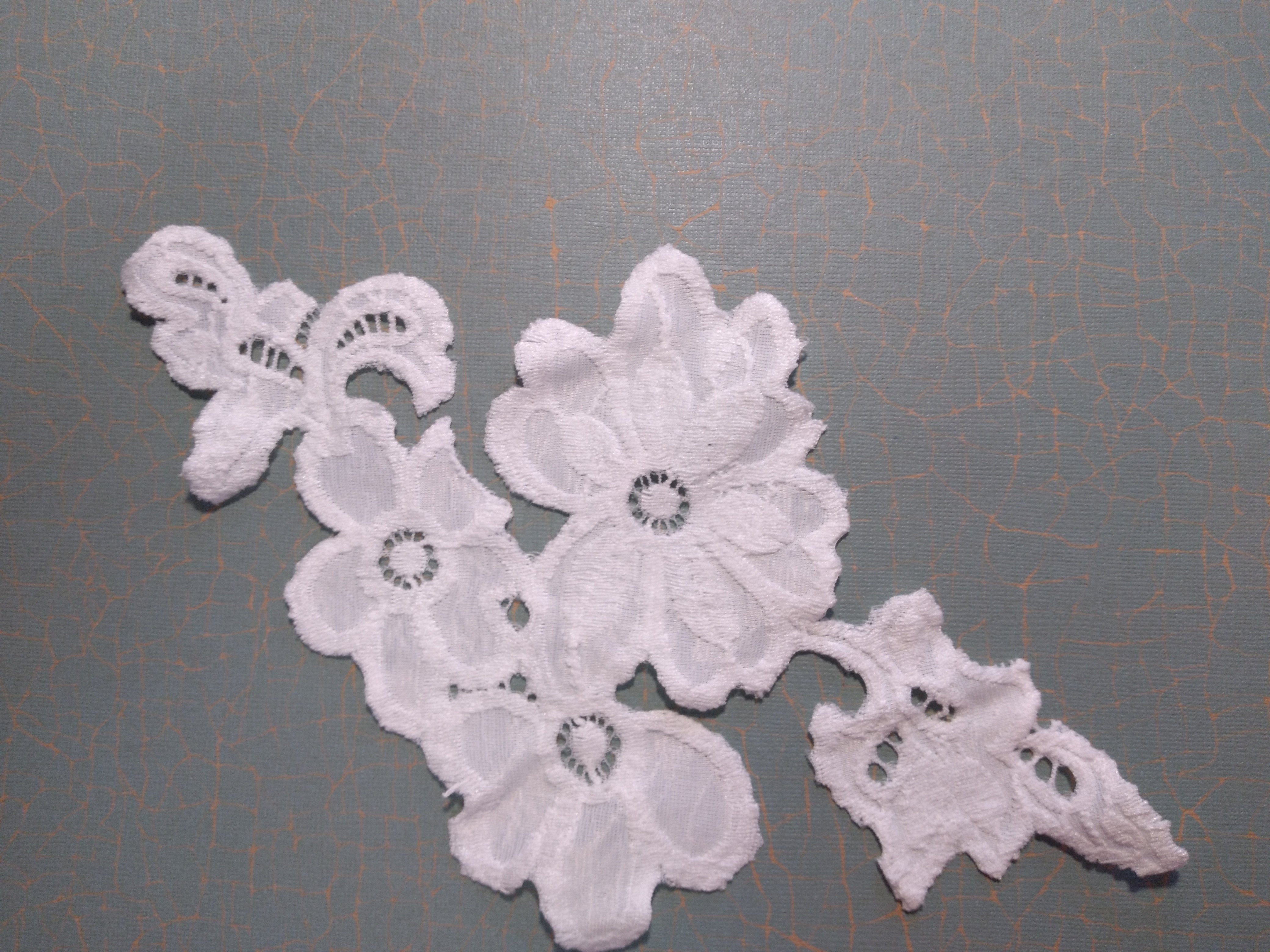 Large White Linen Applique