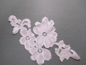 Large White Linen Applique