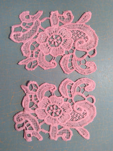 2 Piece Lace Applique in Salmon-1