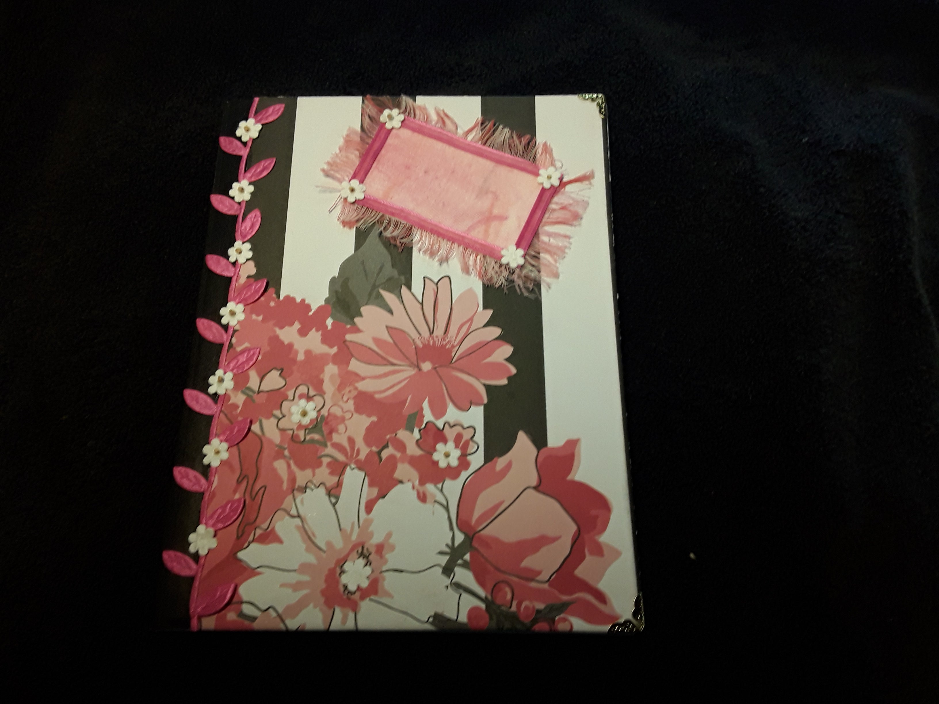Pink Flowers Bound Journal