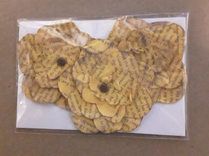 Hand-Cut Book Page Flowers--Shades of Yellow