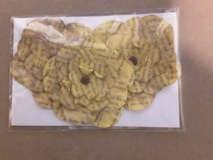 Hand-Cut Book Page Flowers--Shades of Yellow