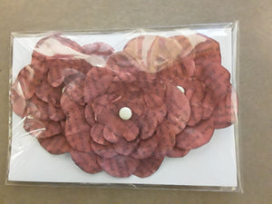 Hand-Cut Book Page Flowers--Shades of Red