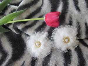 Two Cheesecloth Flowers