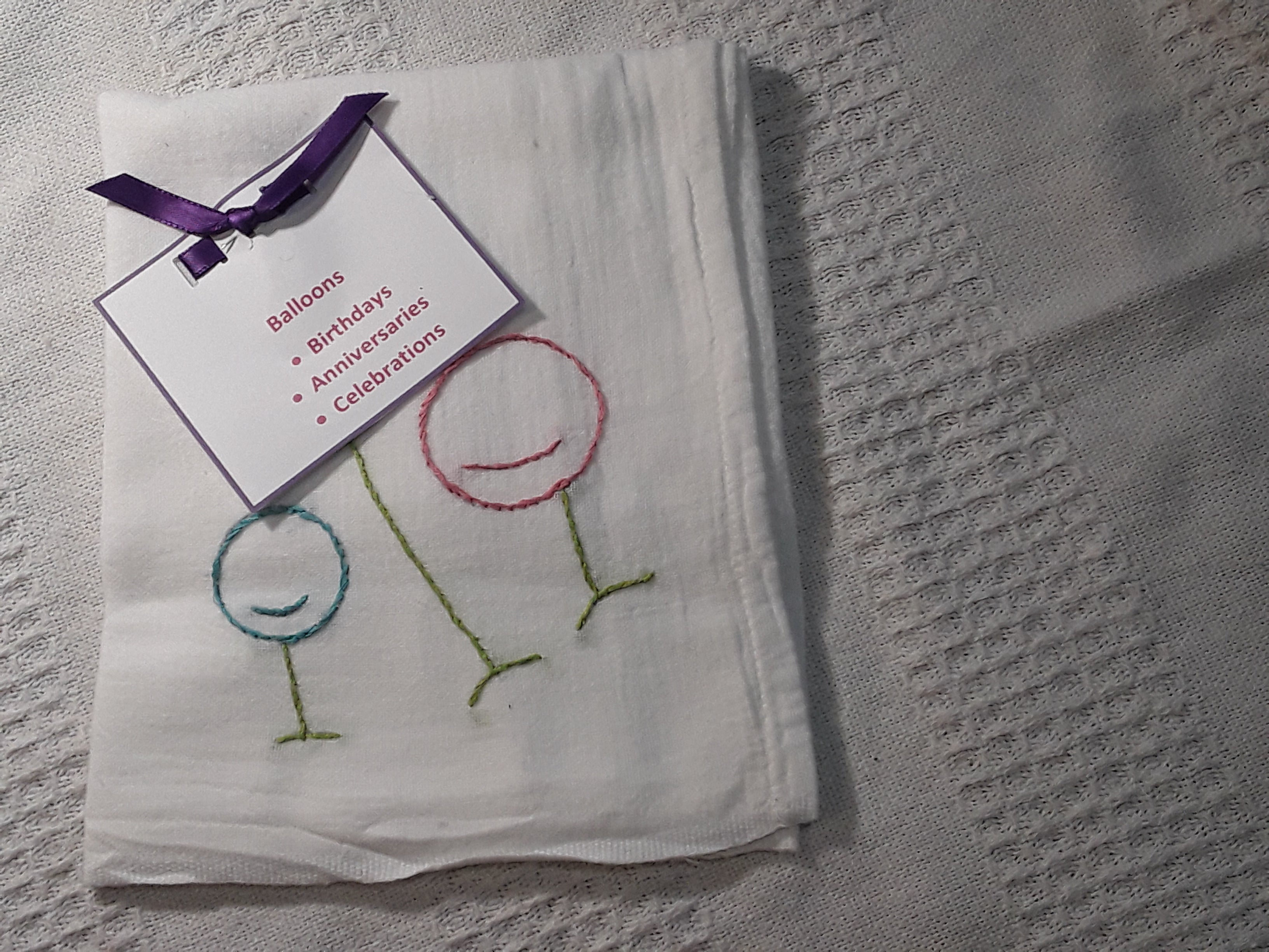 Hand Embroidered Tea Towels
