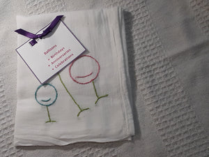 Hand Embroidered Tea Towels