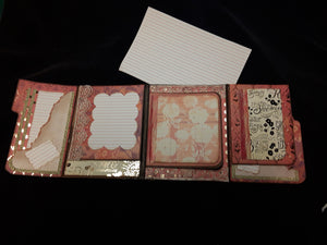 File Folder Journal in Orange and Lace