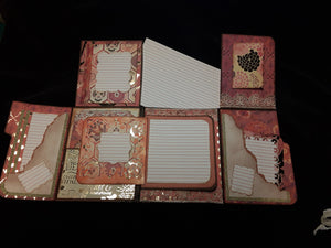 File Folder Journal in Orange and Lace