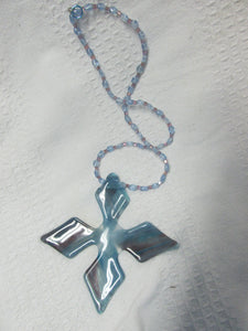 Blue and Purple Cross Sun Catcher