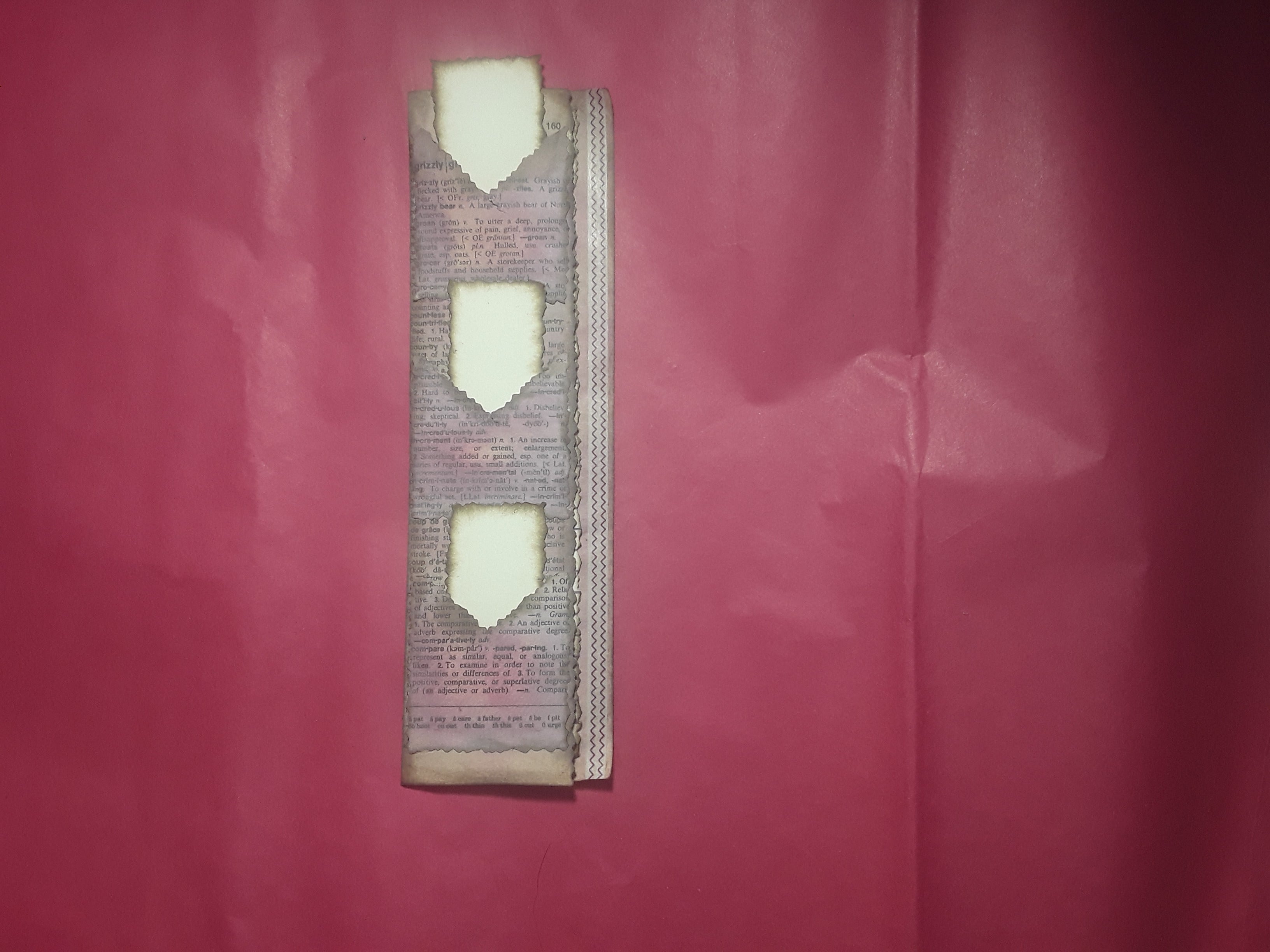 Book Page Stacked Pocket-Purple with Squiggle Washi Tape