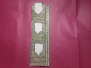 Book Page Stacked Pocket--Green with Green Wavy Washi Tape