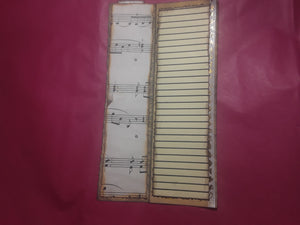 Book Page Stacked Pocket-Yellow with White and Gold Weather Washi Tape
