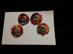 Cute Little Colorful Button Flowers