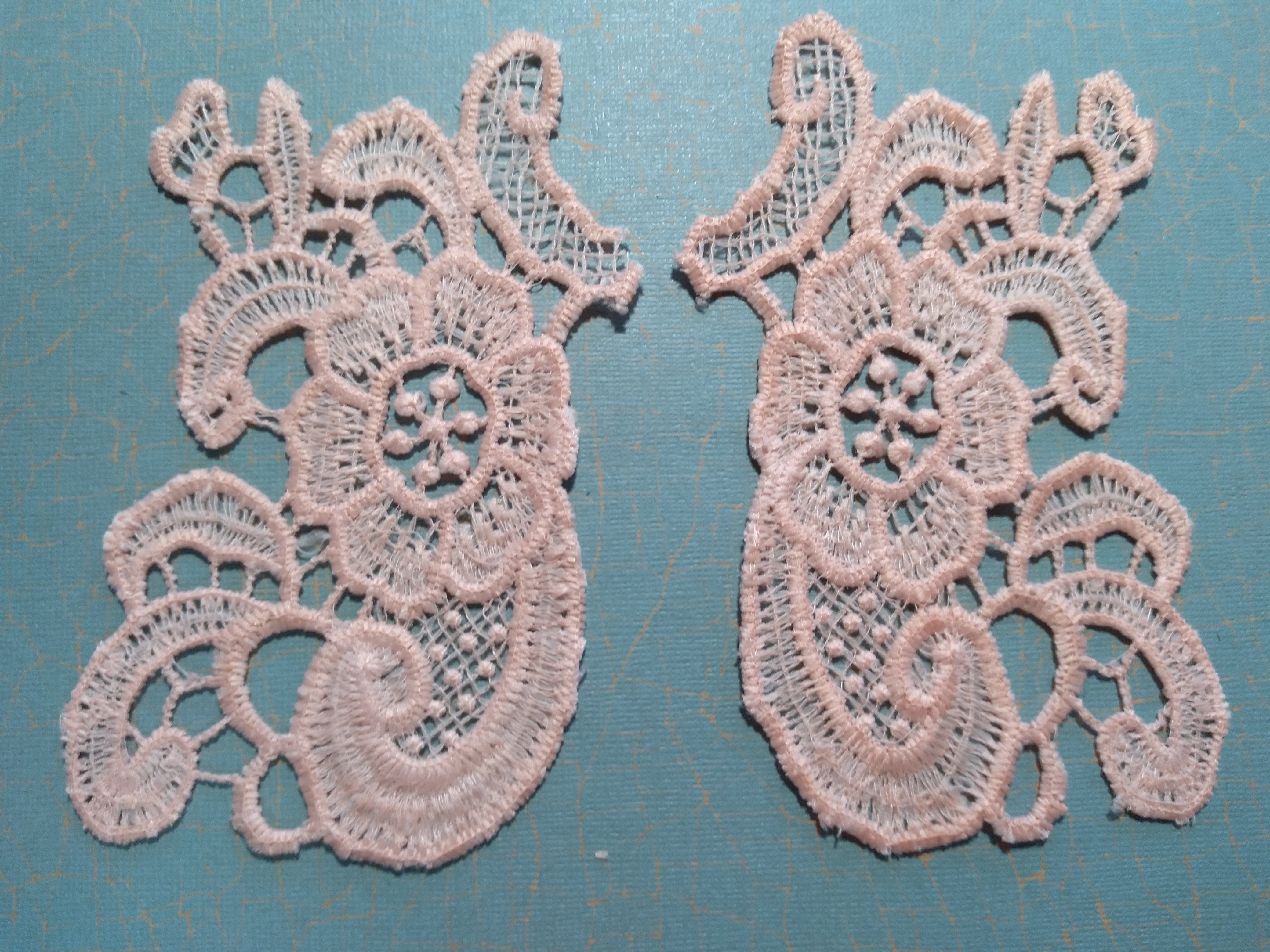 2-Piece Lace Applique in Light Peach-9