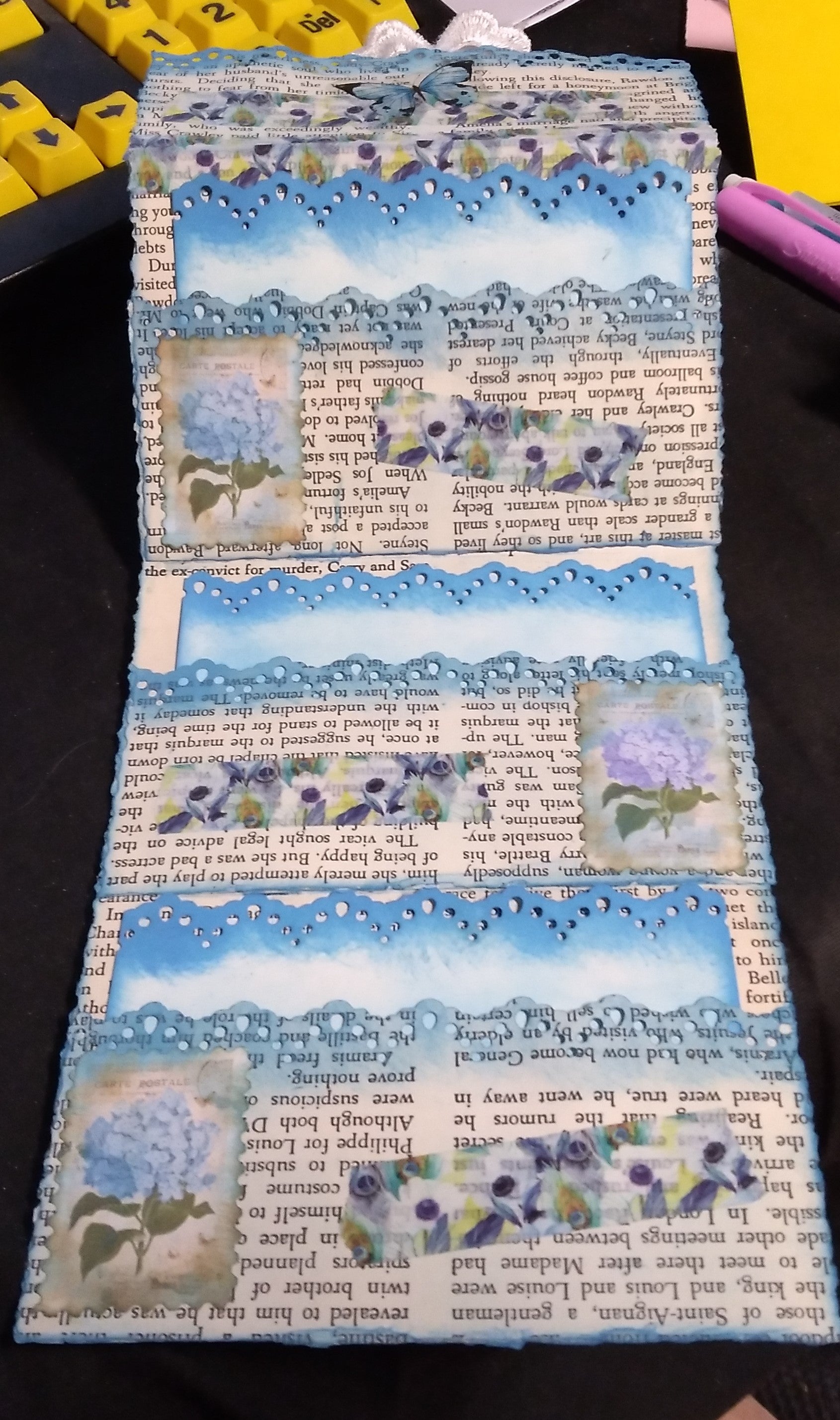 YouTube Project #13--A Folding Pocket Made From Old Book Pages