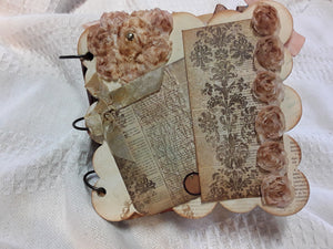 Vintage Chipboard Scrapbook with Rings
