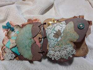 Vintage Chipboard Scrapbook with Rings