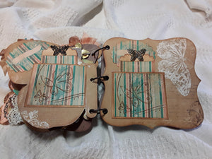 Vintage Chipboard Scrapbook with Rings