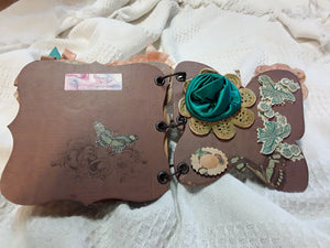 Vintage Chipboard Scrapbook with Rings