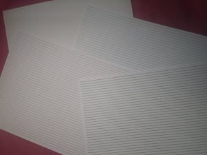 Full Page Lined Journal Sheets--Mixed Colors