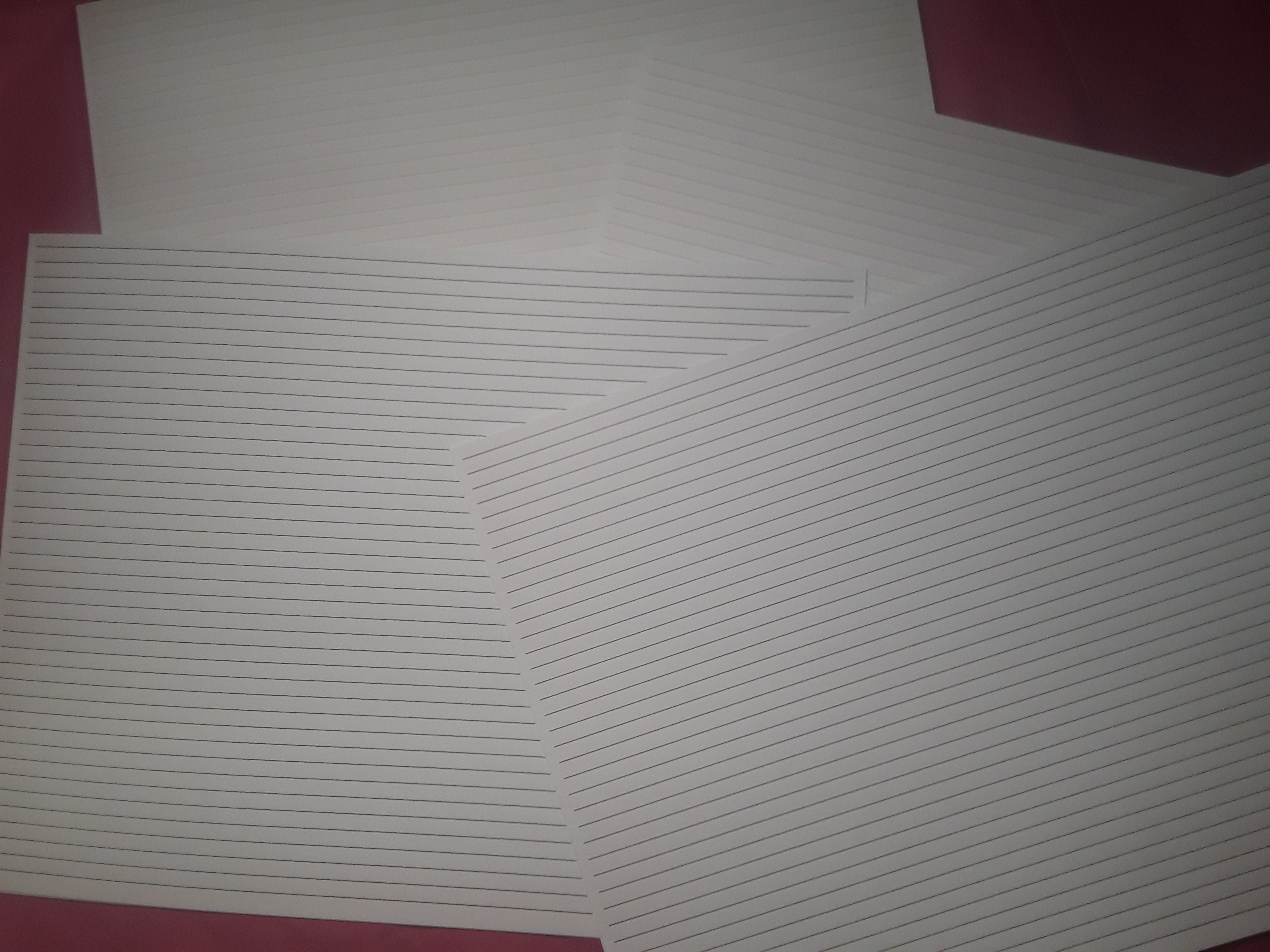Full Page Lined Journal Sheets--Mixed Colors
