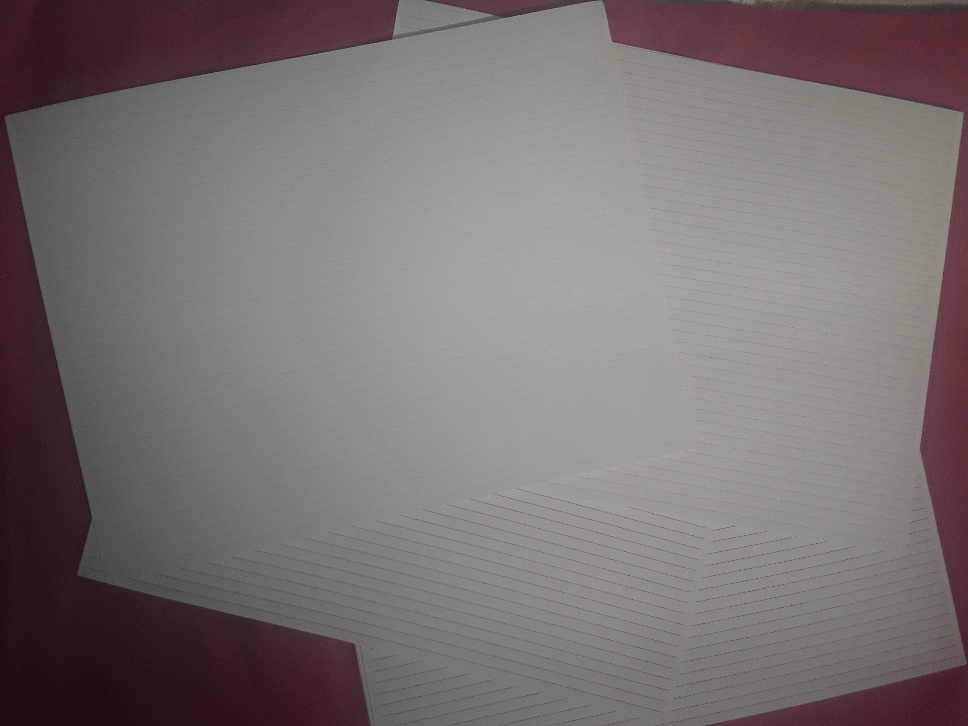Full Page Lined Journal Sheets--Shades of Pink