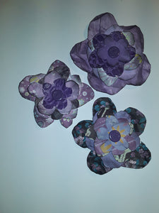 Hand-Cut Paper Flowers in Purple