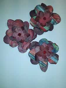 Hand-Cut Paper Flowers in Red