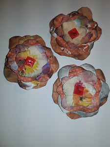 Hand-Cut Paper Flowers in Orange