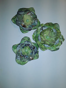 Hand-Cut Paper Flowers in Green
