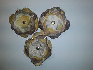 Hand-Cut Paper Flowers in Yellow and Gold