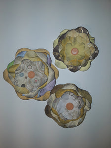 Hand-Cut Paper Flowers in Yellow
