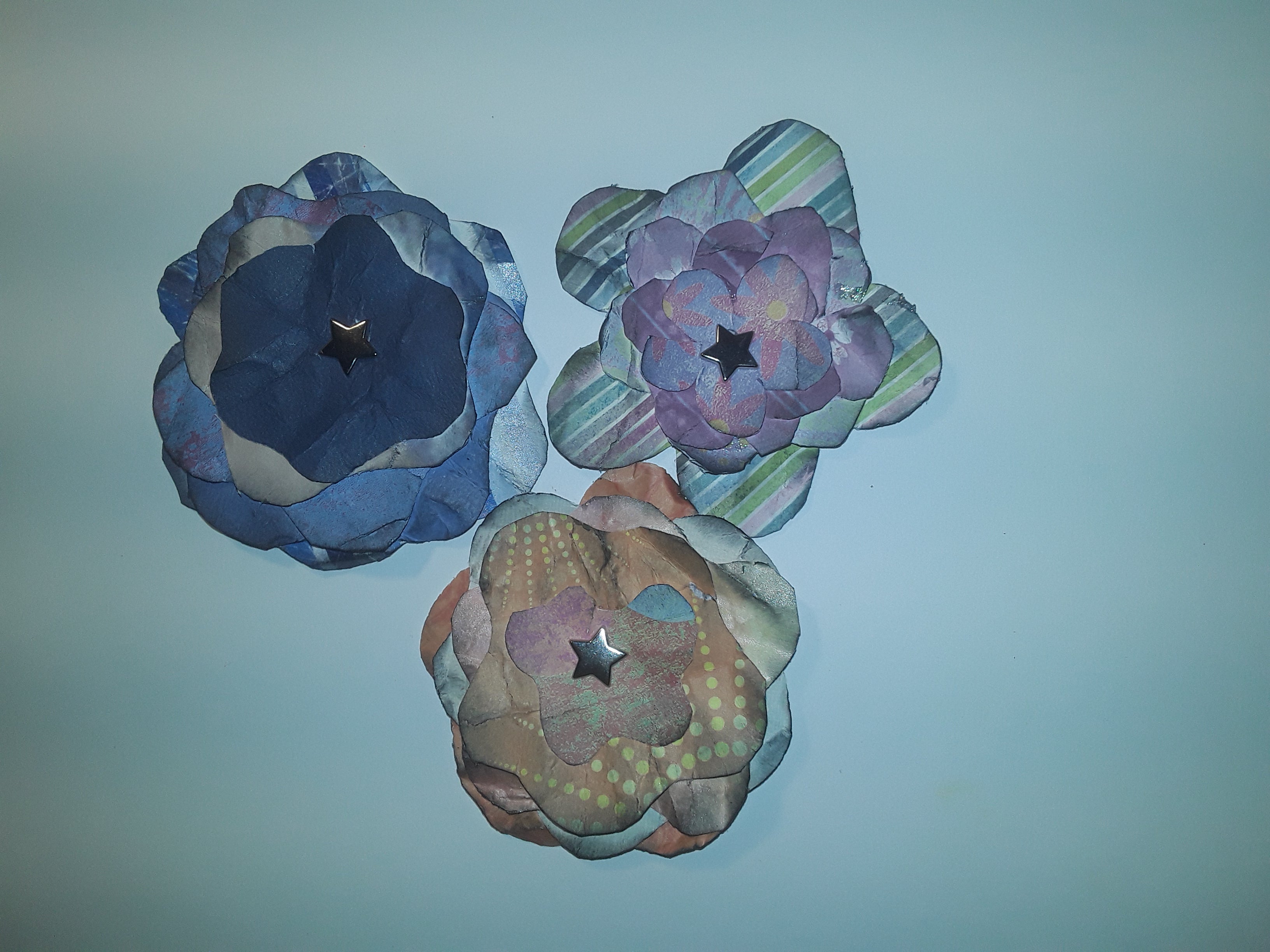 Hand-Cut Paper Flowers in Multi Colors