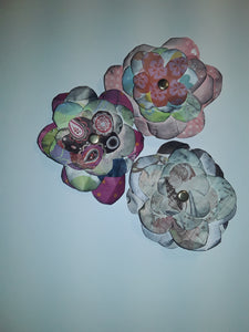 Hand-Cut Paper Flowers in Pink