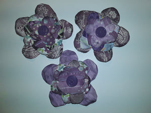 Hand-Cut Paper Flowers in Purple