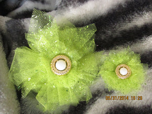 Lime Green Tulle Flower