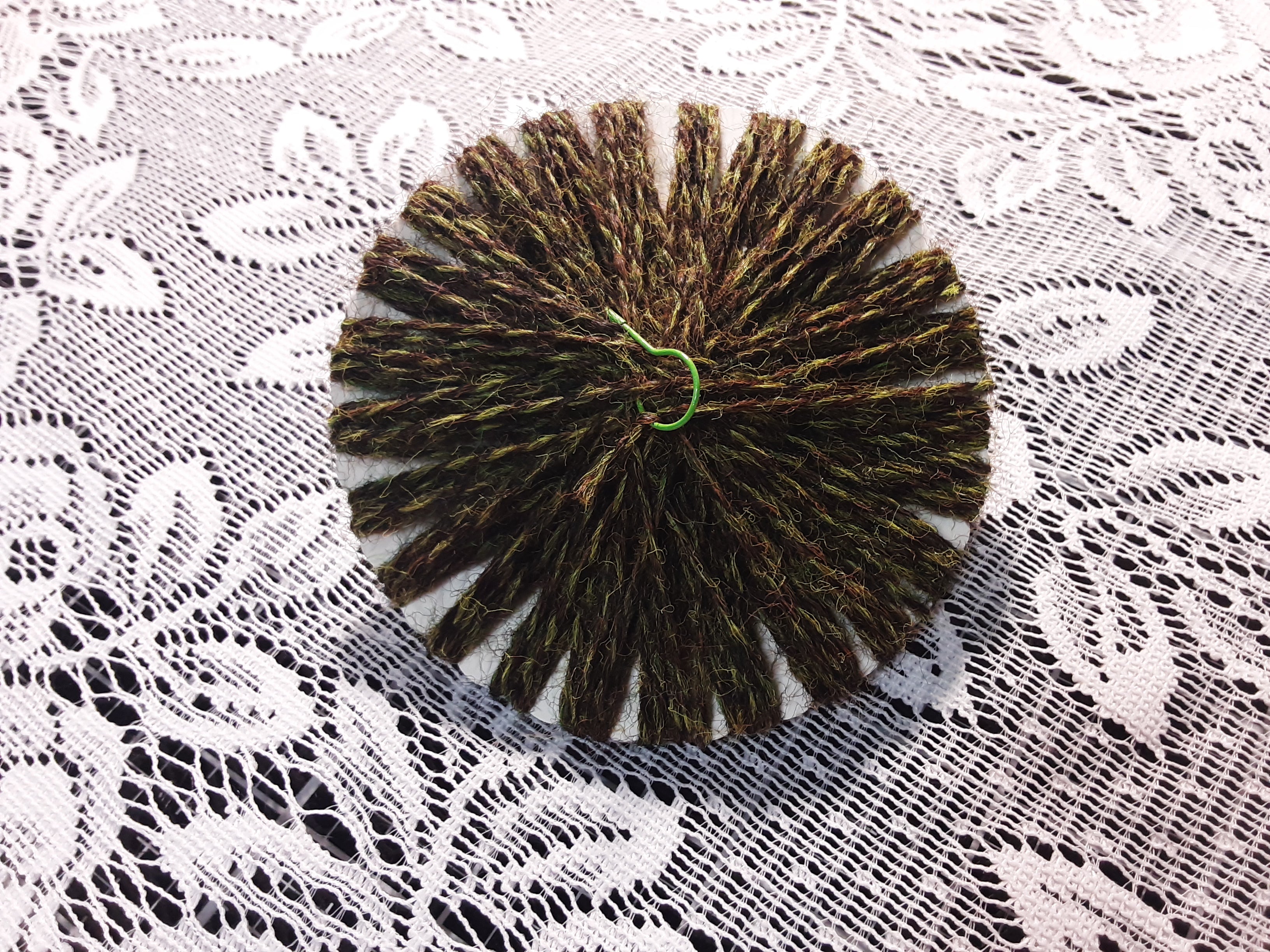 Fibers by the Yard--Vareigated Green
