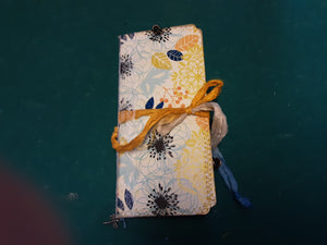 Travel Journal in Blue and Yellow Floral